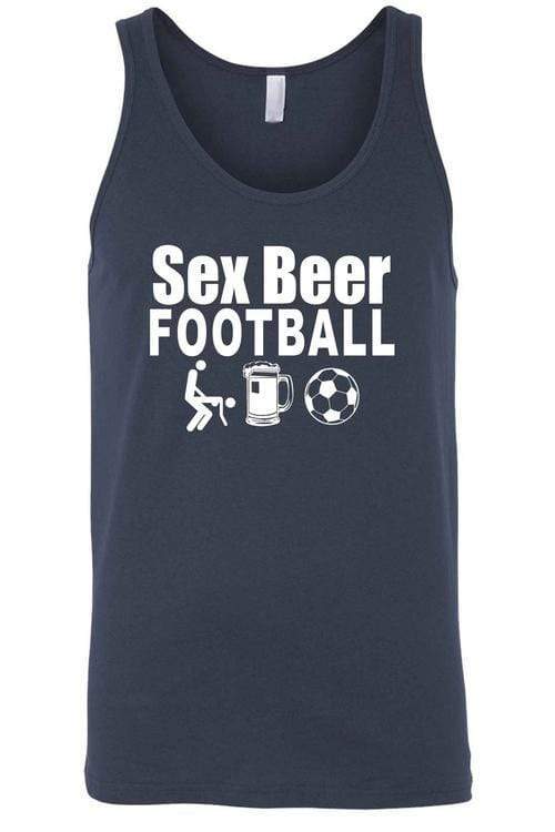 Sunflower Tank Tops 3XL / NAVY Men's Sx Beer Football Tank Top Shirt