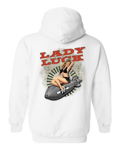 Sunflower Men's Clothing Men's/Unisex Zip-Up Hooded Sexy Vintage Lady Luck