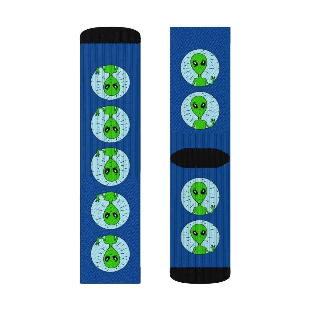 Yellow Pandora Socks Men's Weird Alien Socks