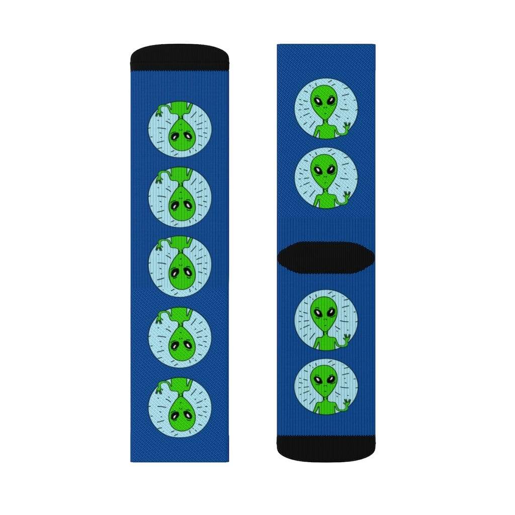 Yellow Pandora Socks Men's Weird Alien Socks