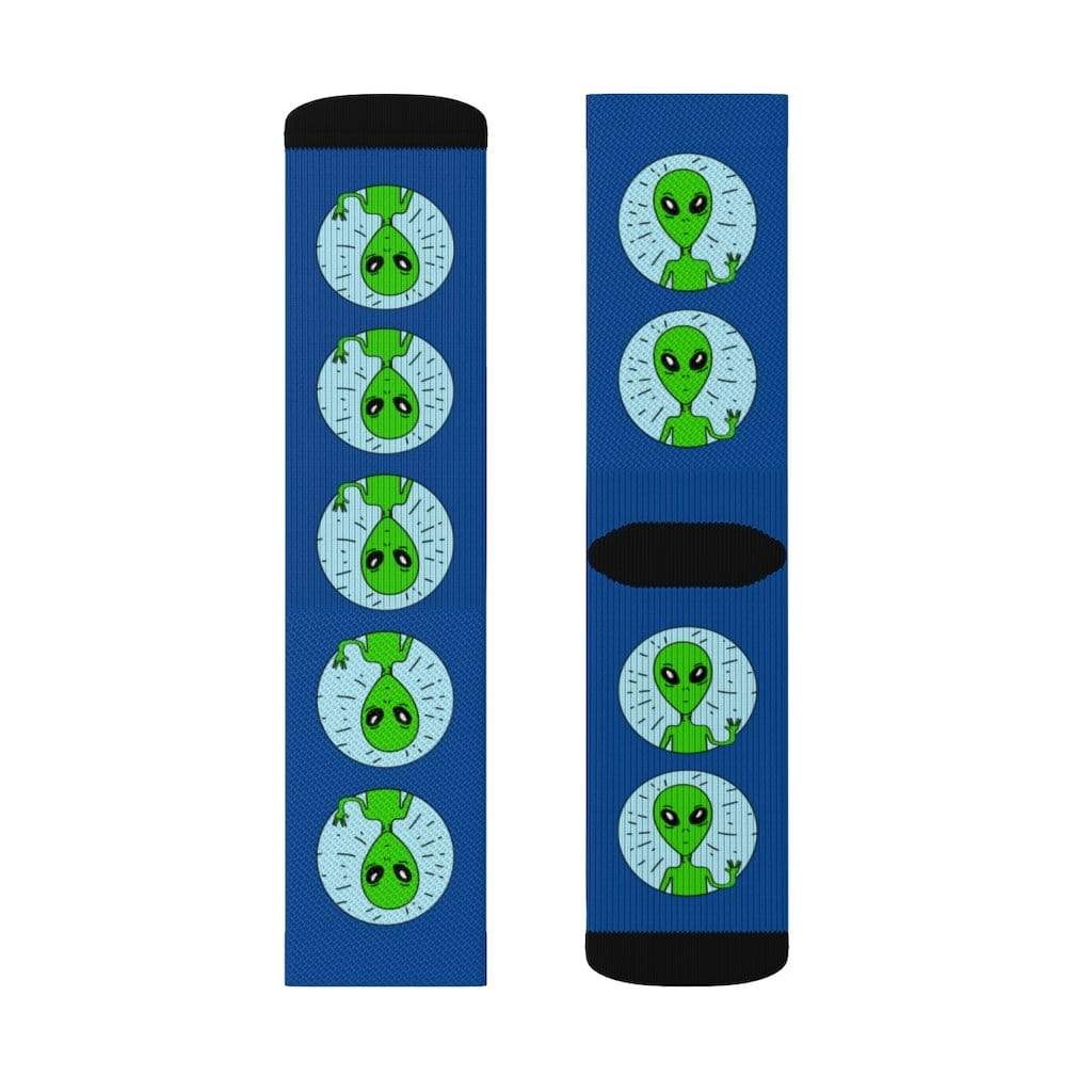 Yellow Pandora Socks Men's Weird Alien Socks