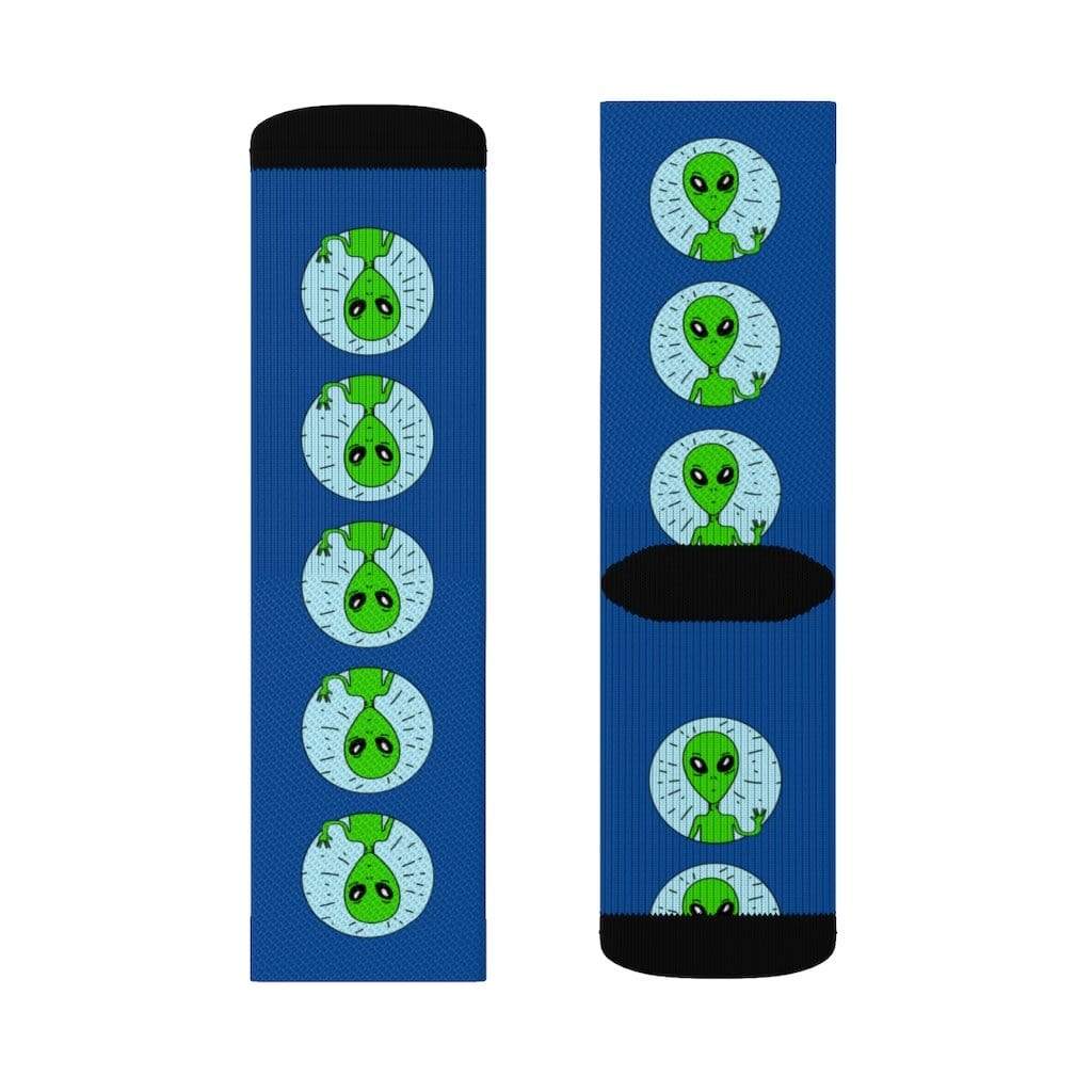 Yellow Pandora Socks Men's Weird Alien Socks