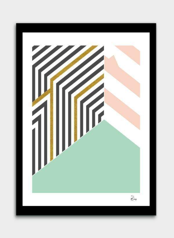 Scorpius Home Decor Mint&Gold Room Frame