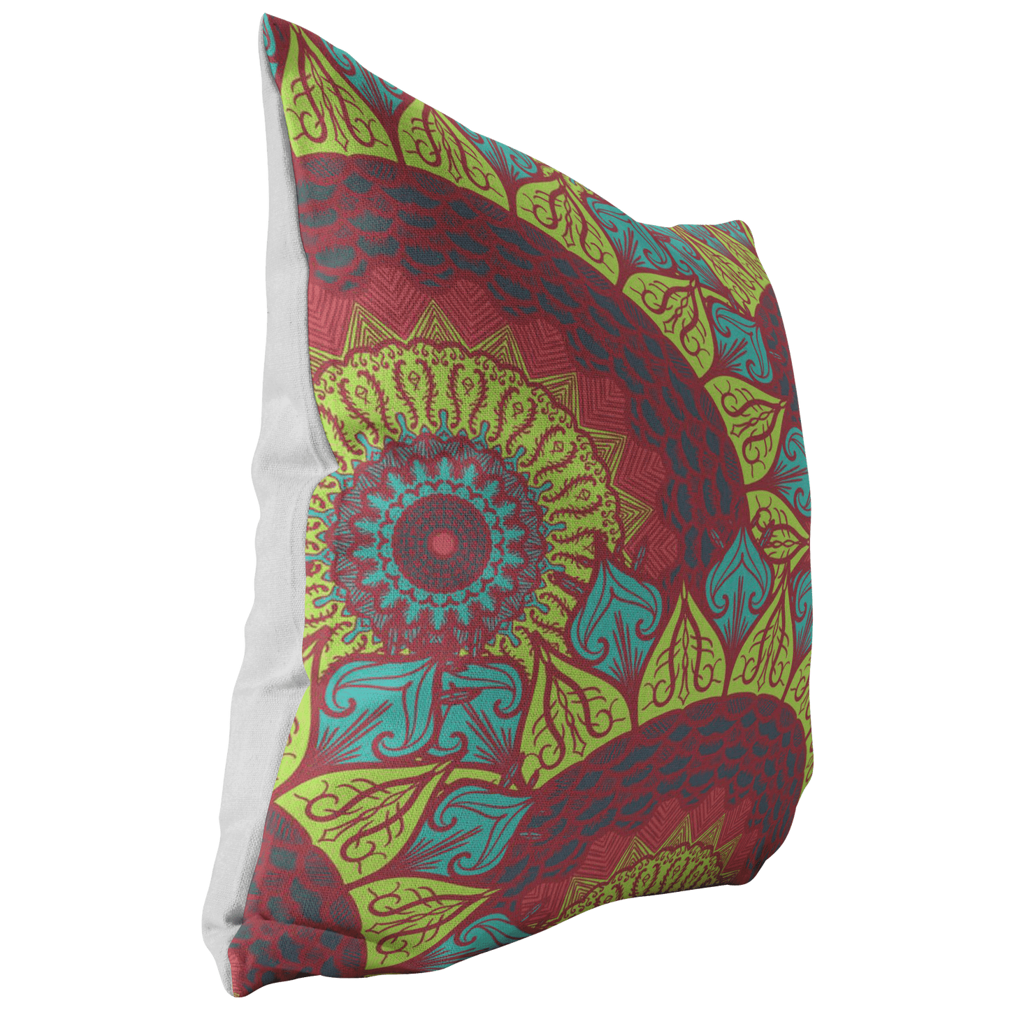 Gold Sooty Textiles & Pillows Moroccan Style Blue Green Mandala Decorative Pillow, Living room