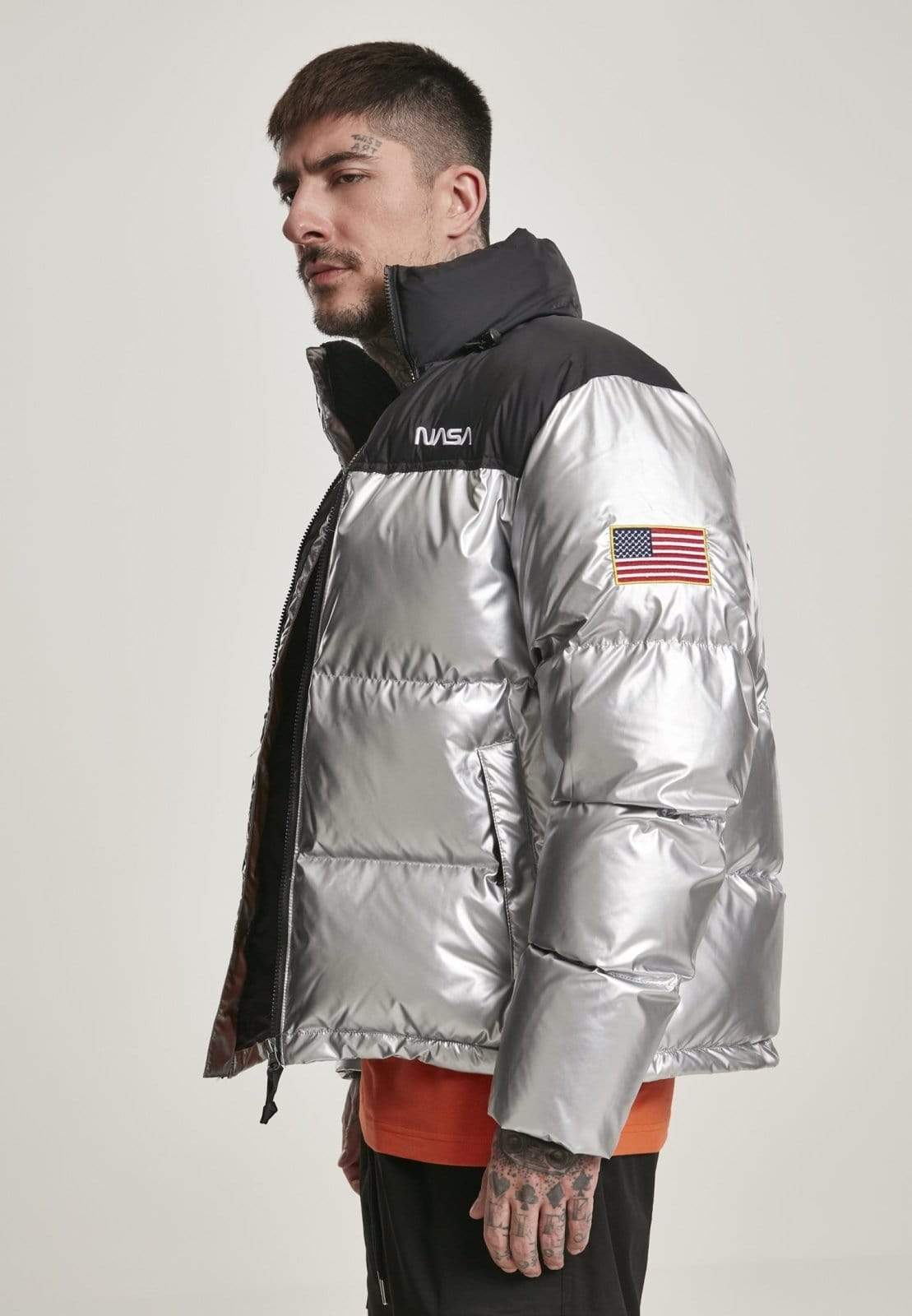 Callisto Jackets & Coats NASA Two-Toned Cool Grey Puffer Jacket