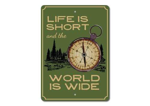Orchid Eurybia Home Decor 12 x 18 inches Old Compass Sign