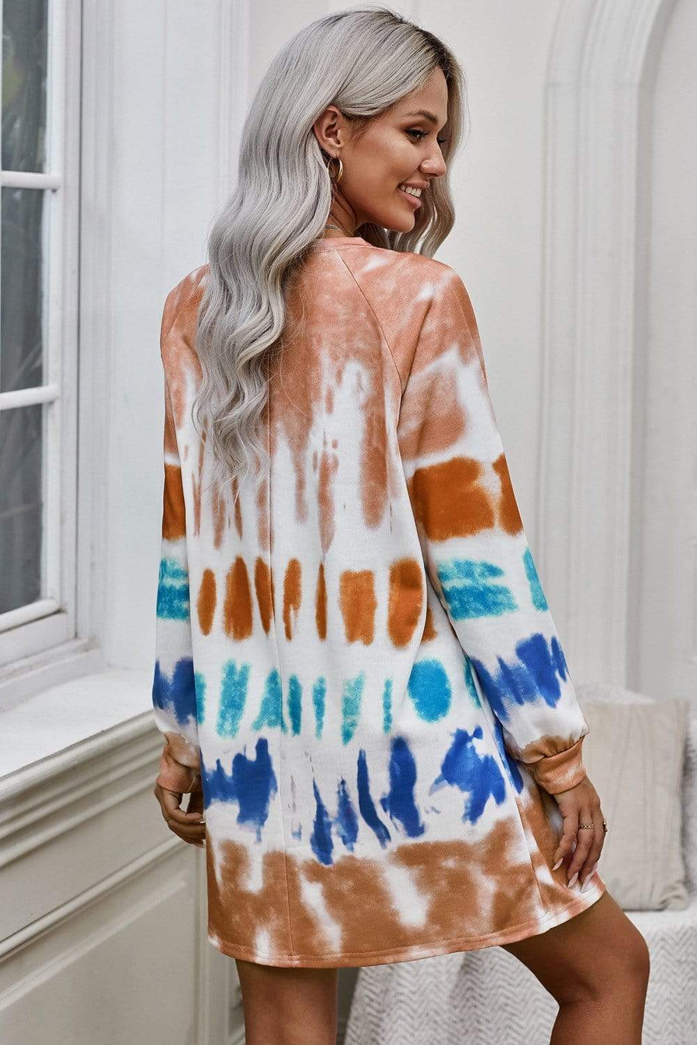 Teal Demeter Dresses Orange Tie Dye Sweatshirt