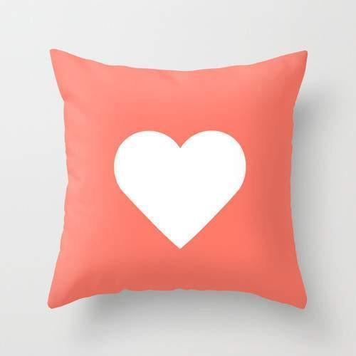 Scorpius Textiles & Pillows Peach Heart Pillow