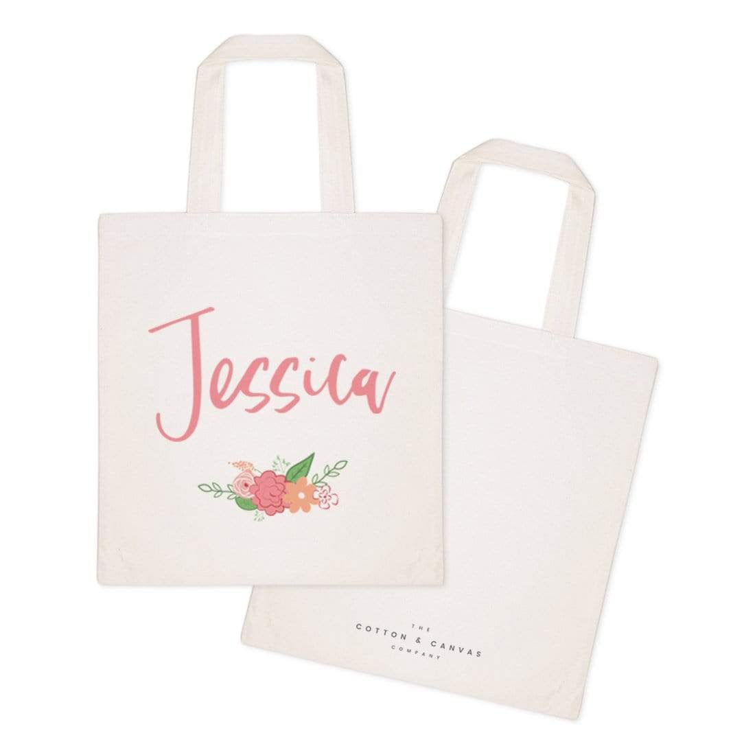 Turquoise Andromeda Totes & Beach Bags Personalized Spring Colored Floral Name Tote Bag