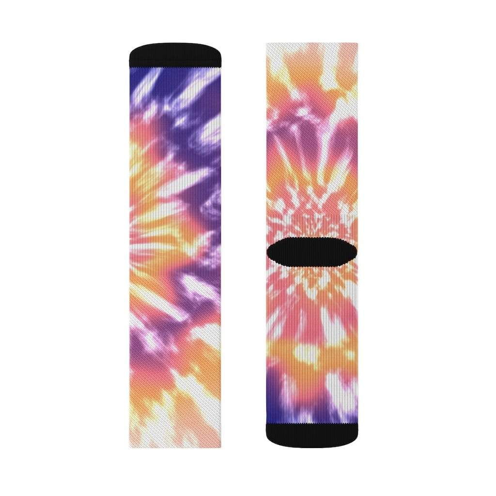 Yellow Pandora Socks Pink Tie Dye Novelty Socks