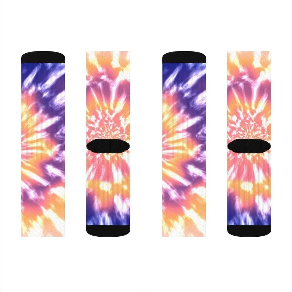 Yellow Pandora Socks Pink Tie Dye Novelty Socks