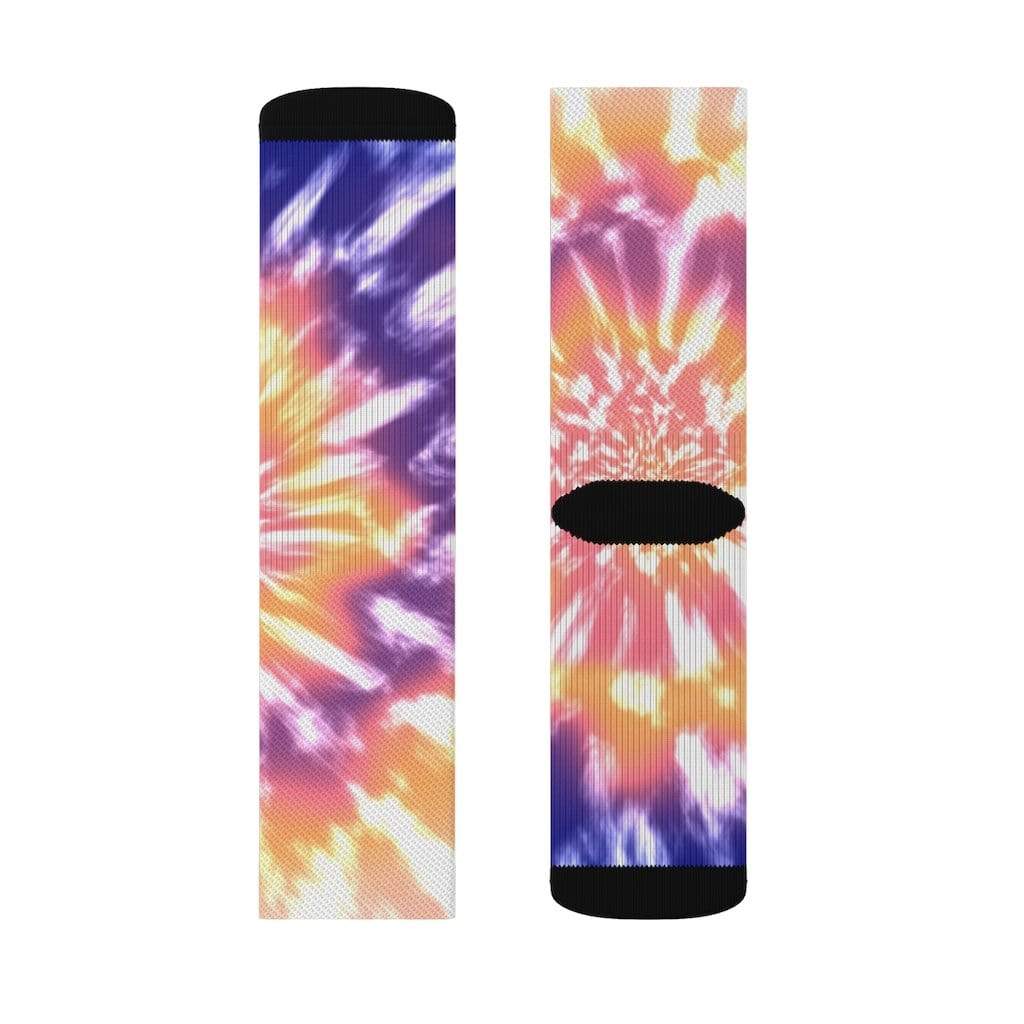 Yellow Pandora Socks Pink Tie Dye Novelty Socks