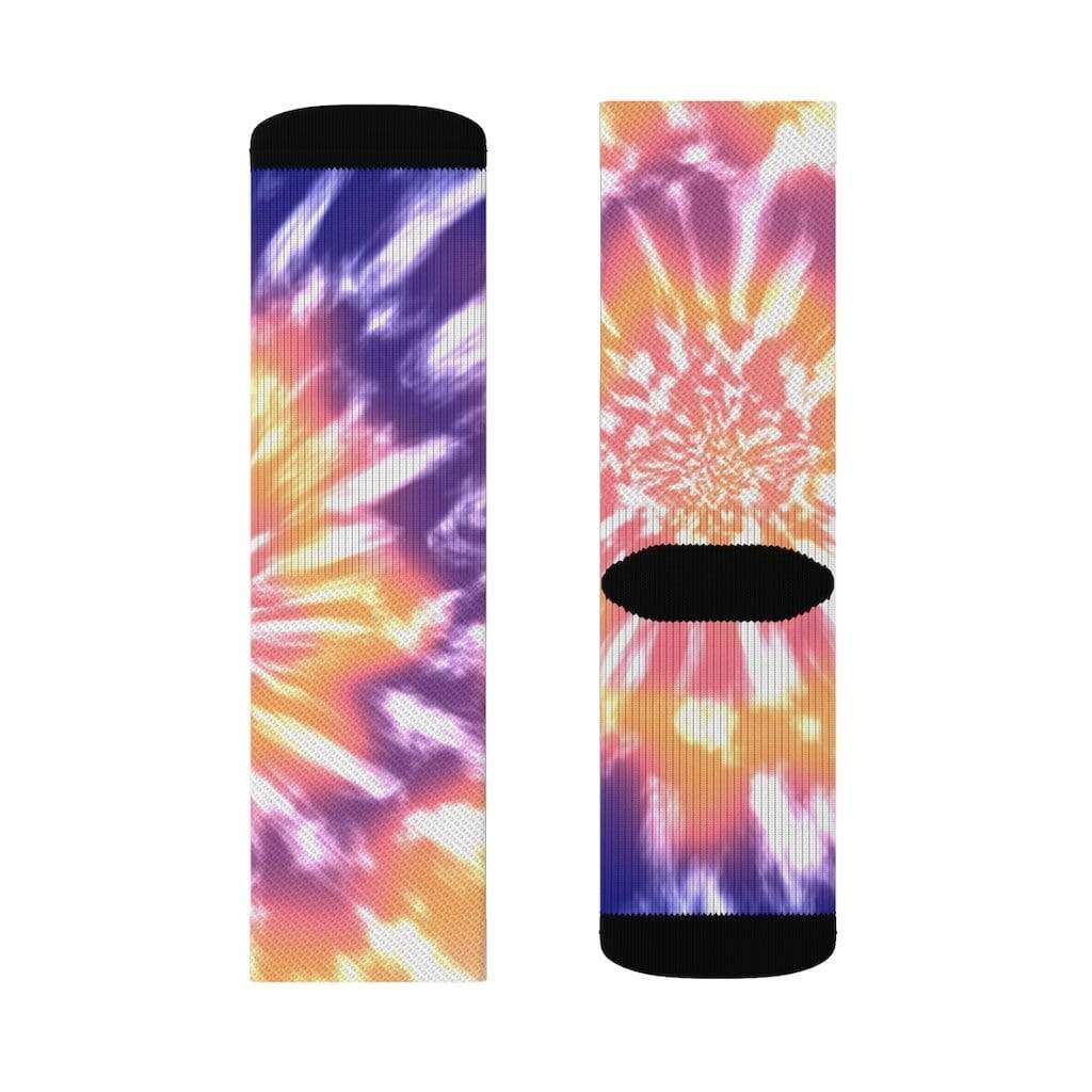 Yellow Pandora Socks Pink Tie Dye Novelty Socks