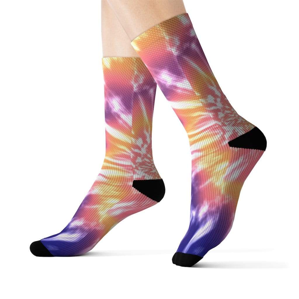 Yellow Pandora Socks Pink Tie Dye Novelty Socks