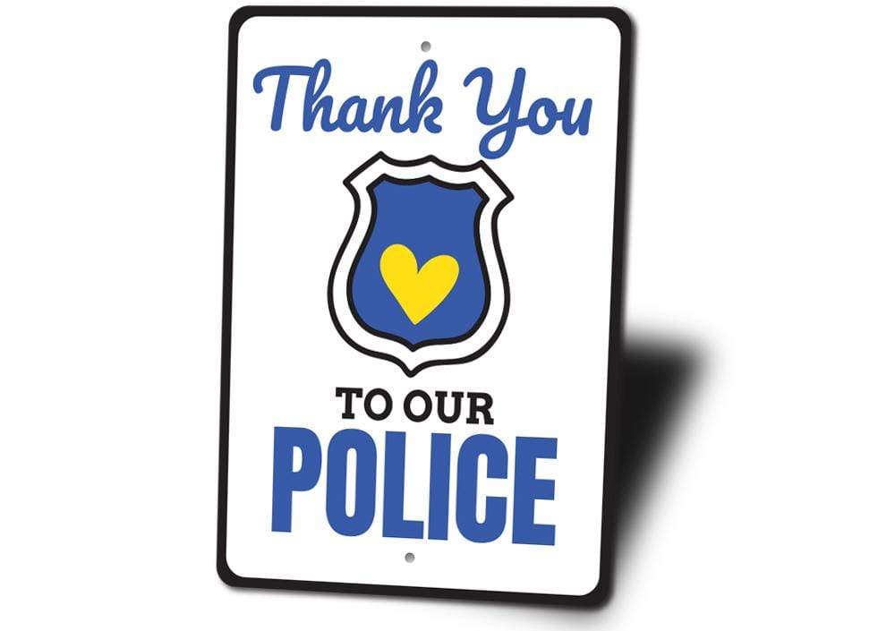 Orchid Eurybia Home Decor Police Thank You Sign