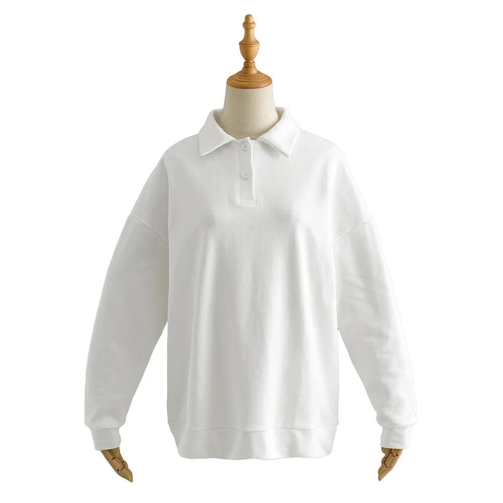Magenta Angel Other Polo Neckline Solid Loose Sweatshirt