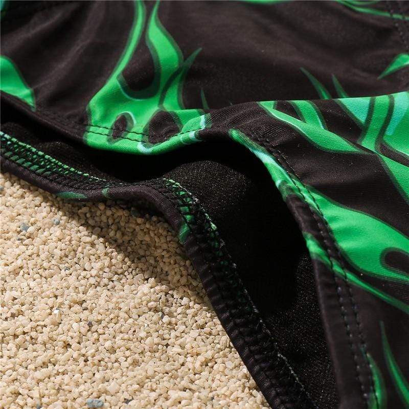Silver Sam Swimwear Print Bikini Set Flame Drawstring Push up Beachwear