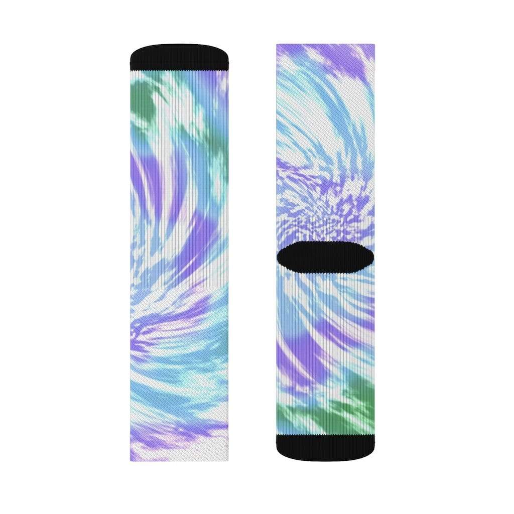 Yellow Pandora Socks Purple Tie Dye Novelty Socks