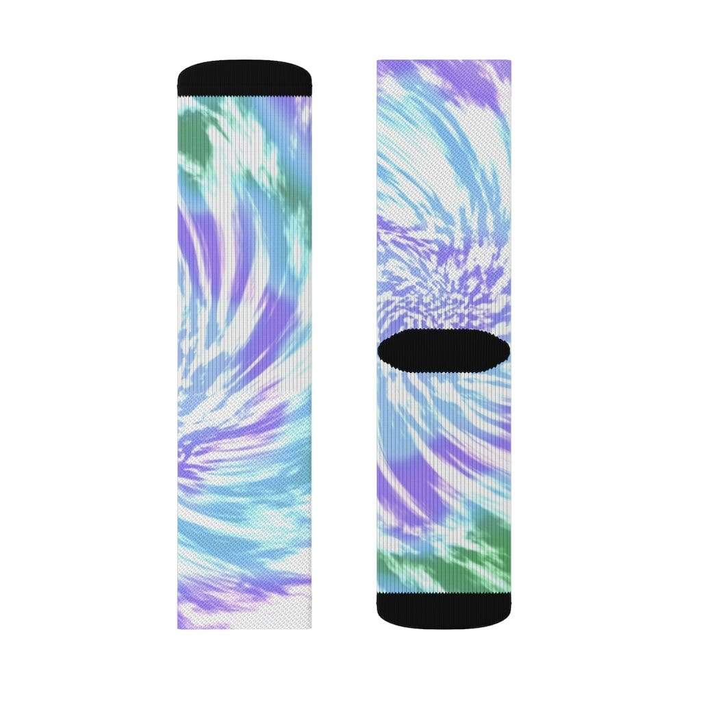 Yellow Pandora Socks Purple Tie Dye Novelty Socks