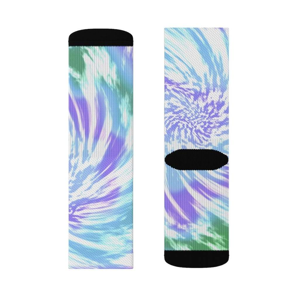Yellow Pandora Socks Purple Tie Dye Novelty Socks