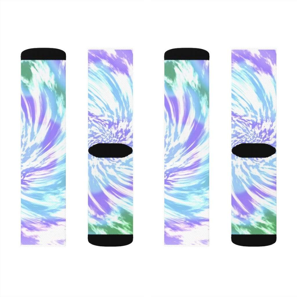Yellow Pandora Socks Purple Tie Dye Novelty Socks