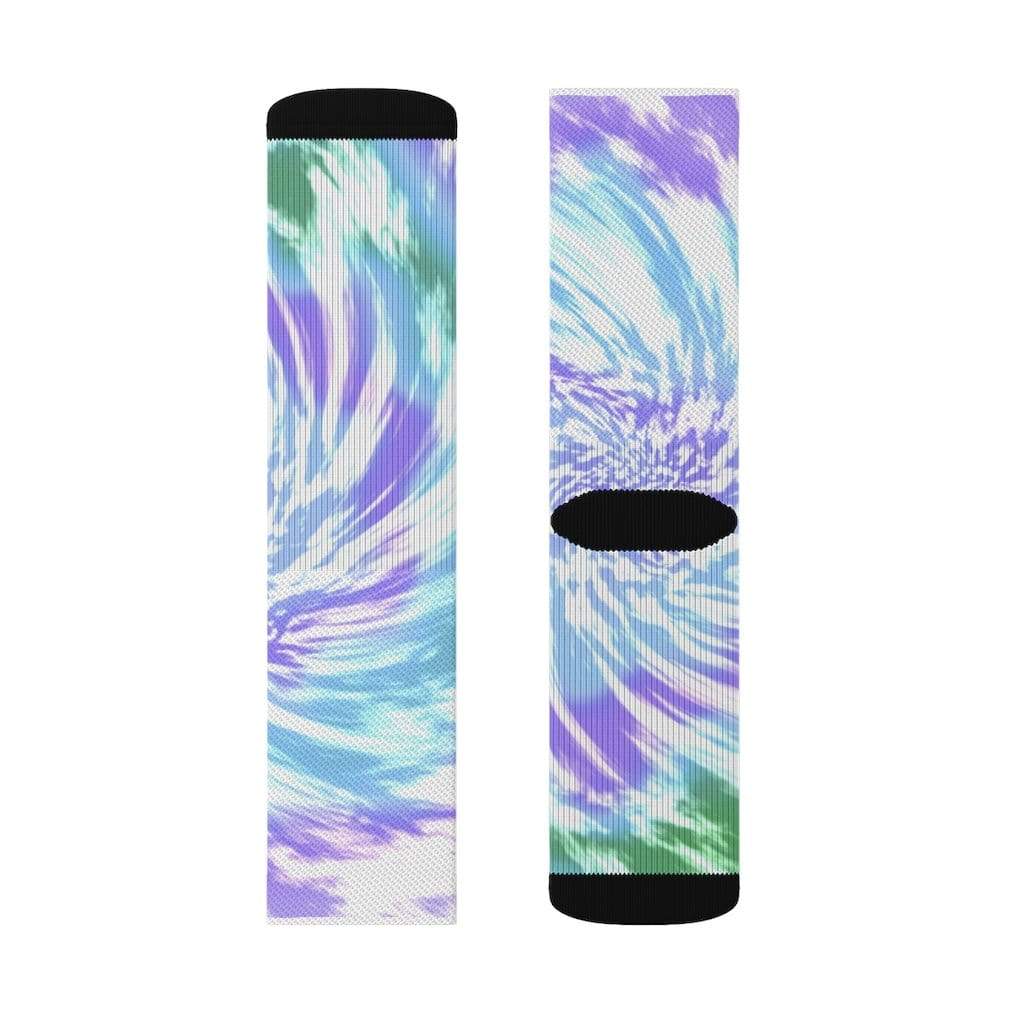 Yellow Pandora Socks Purple Tie Dye Novelty Socks
