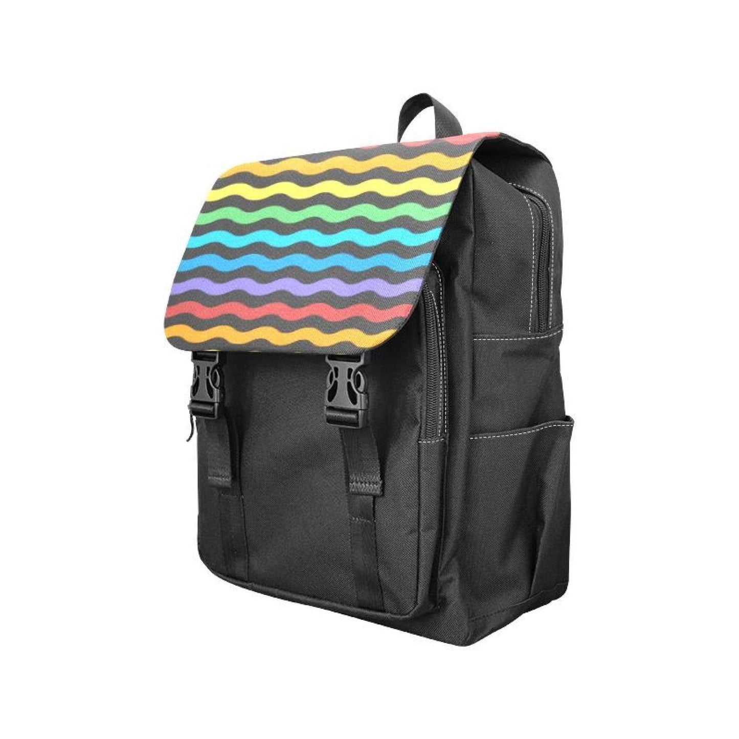inQUE'INQ Backpacks Bags Rucksacks One Size Rainbow stripes backpack