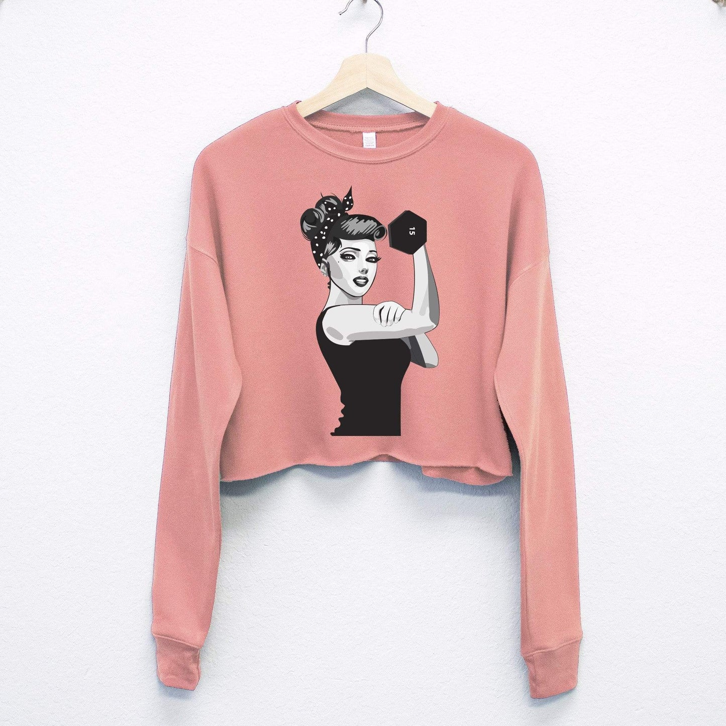 Orange Apollo Women's Clothing ROSIE the RIVETER CROPPED Sweater