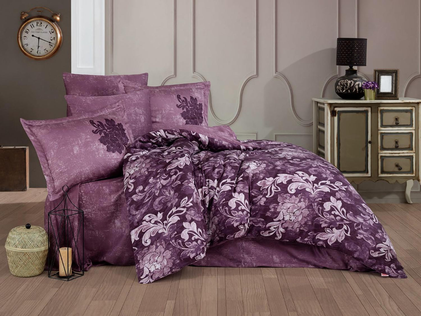 Amethyst Tartarus Home & Garden 200x220 Satin cotton bedding ADELE VIOLET/Hobby