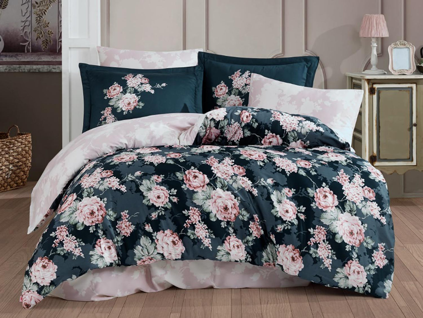 Amethyst Tartarus Home & Garden 200x220 Satin cotton bedding ADRIANA BLACK/Hobby