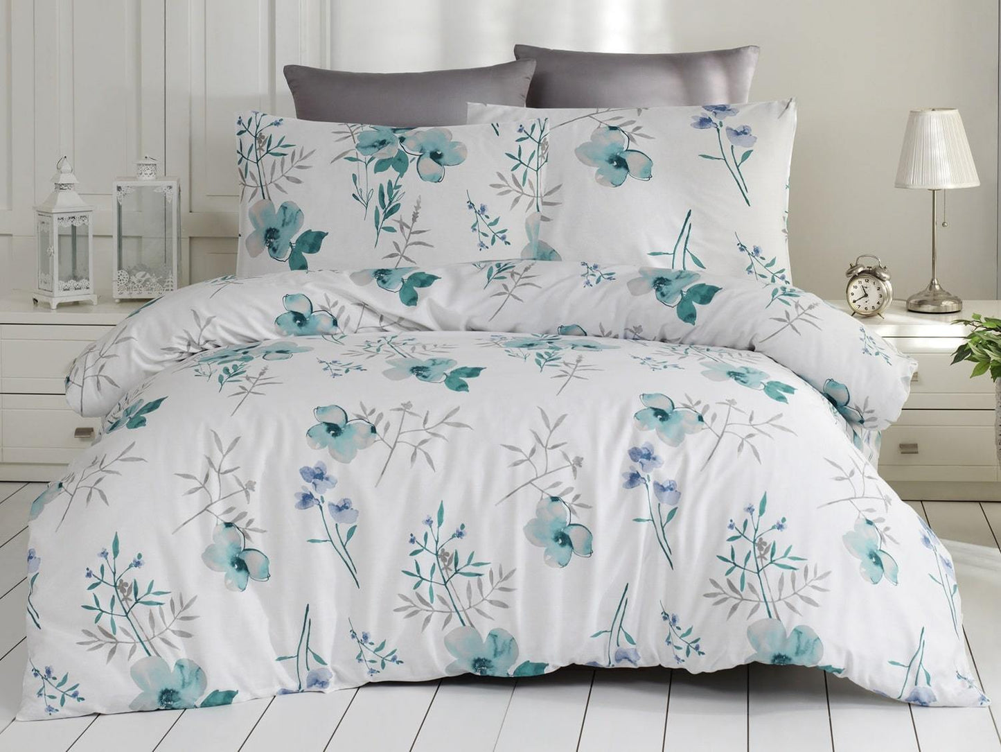 Amethyst Tartarus Home & Garden 200x220 Satin cotton bedding BLOMSTER MINT/EXCLUSIVE