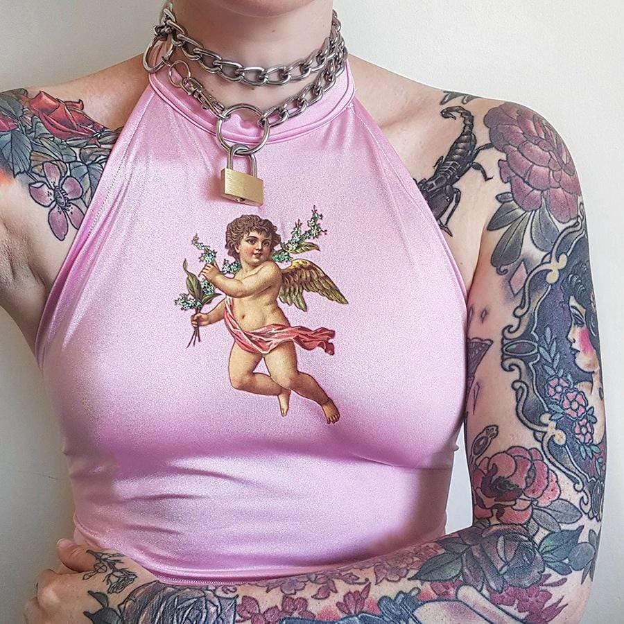 hansleii Pink / S Sexy Cropped Printed Tube Top Women Summer Streetwear Strapless Top 2019 Womens Breathable Bandeau Crop Top