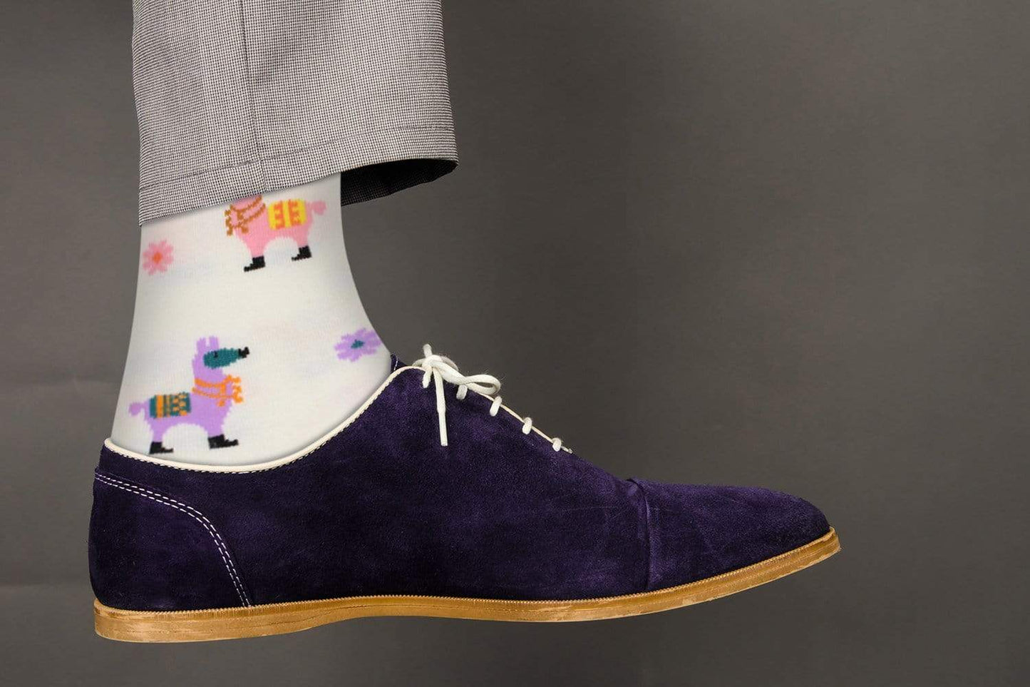 Fuchsia Thrace Socks Sick Socks – Festive Alpaca – Exotic Animals