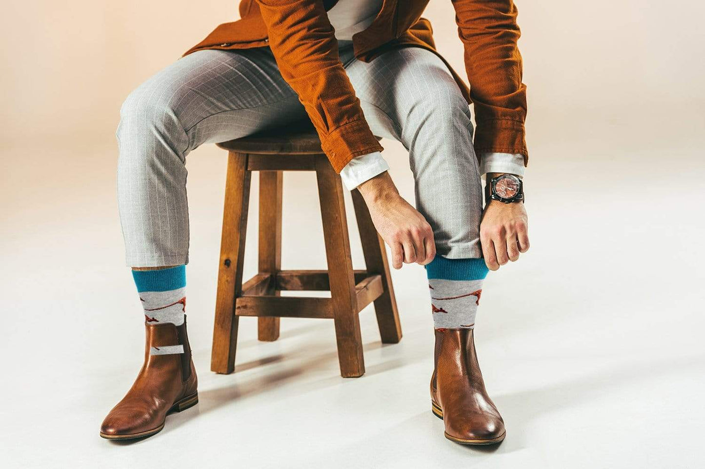 Fuchsia Thrace Socks Sick Socks – Kangaroo – Exotic Animals Casual Dress Socks