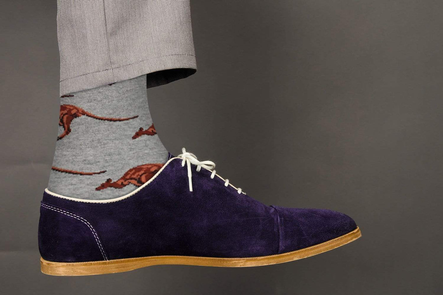 Fuchsia Thrace Socks Sick Socks – Kangaroo – Exotic Animals Casual Dress Socks