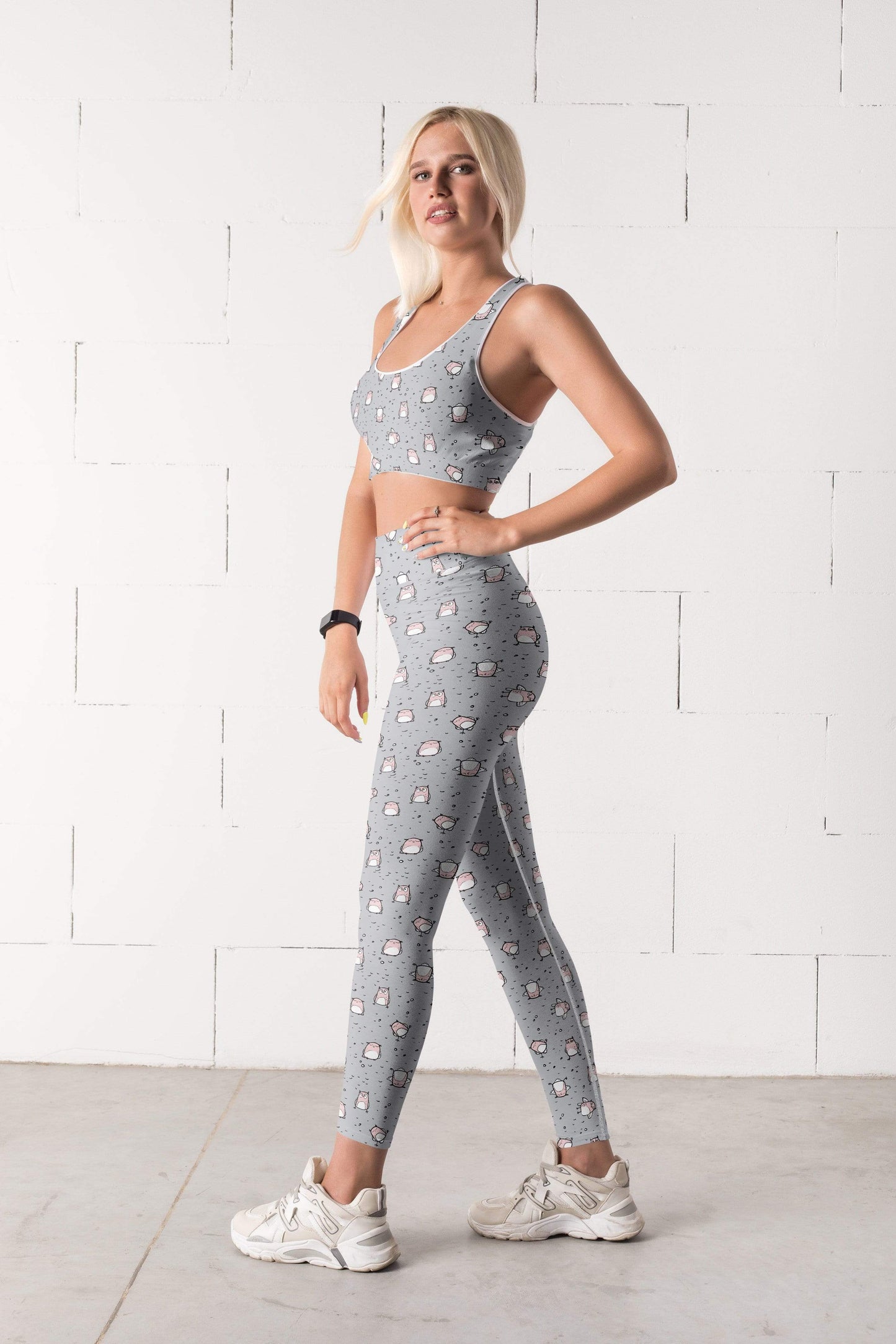 Lavender Millie Novelty Silly Owl Leggings, Capris and Shorts