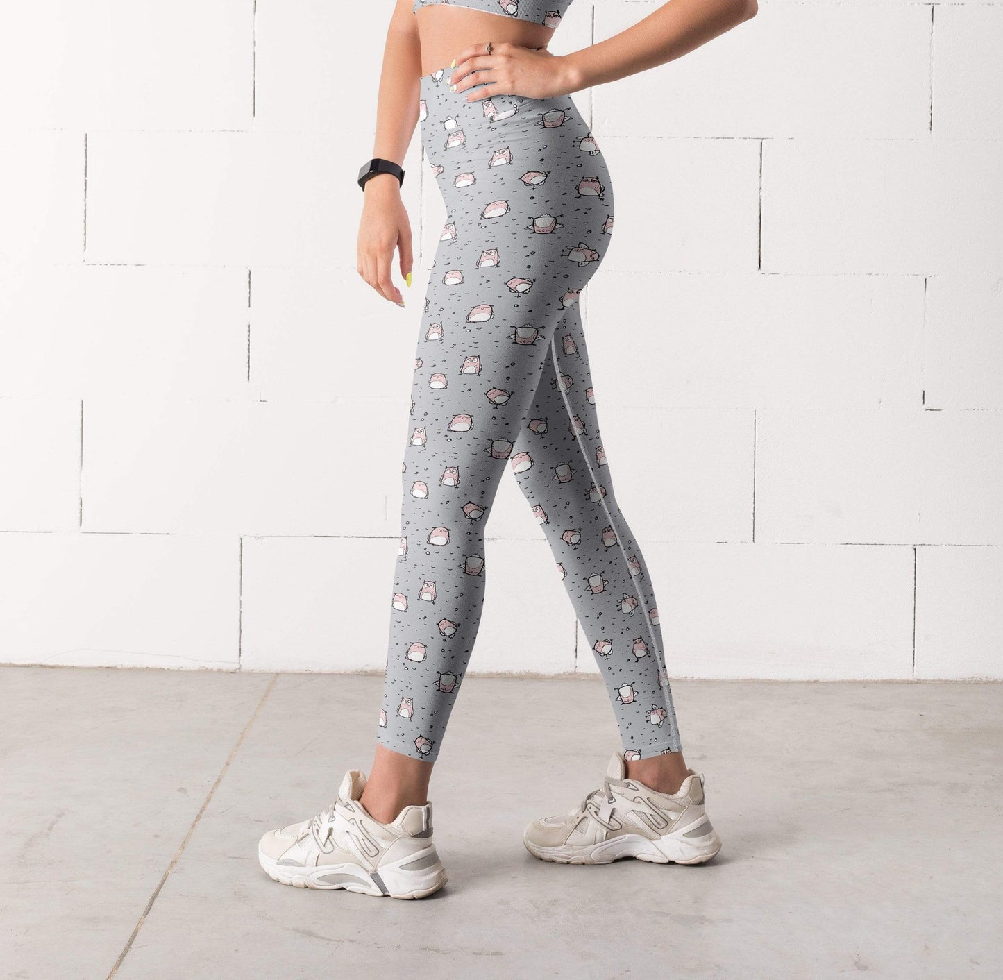 Lavender Millie Novelty Silly Owl Leggings, Capris and Shorts