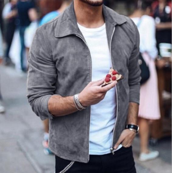 Cjdropshipping Men's Clothing Slim Turn down Collar Jacket