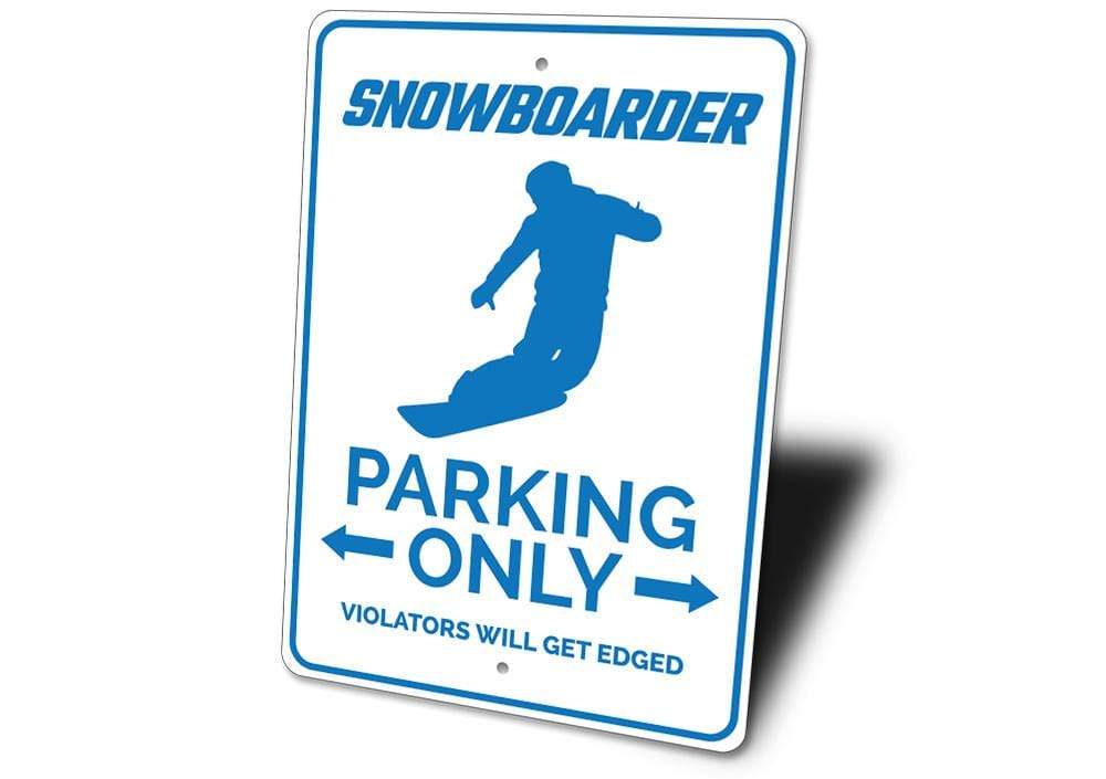 Orchid Eurybia Home Decor Snowboarder Parking Sign