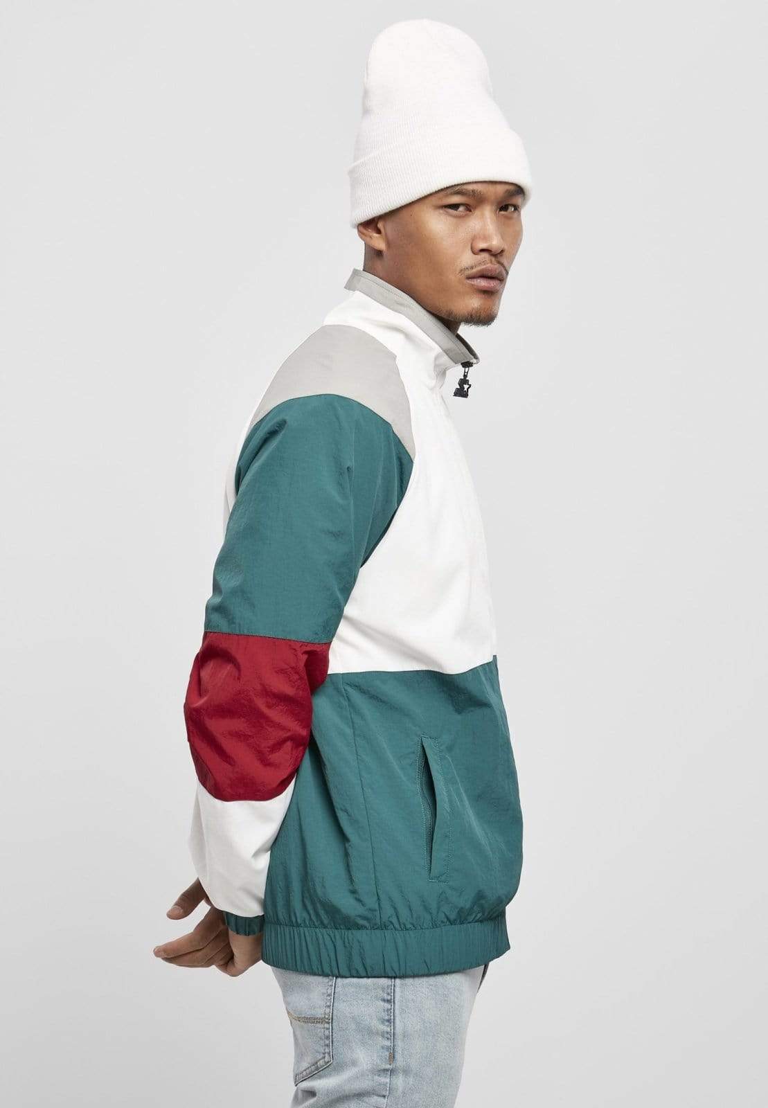 Callisto Men's Clothing Starter Color Block Retro Jacket
