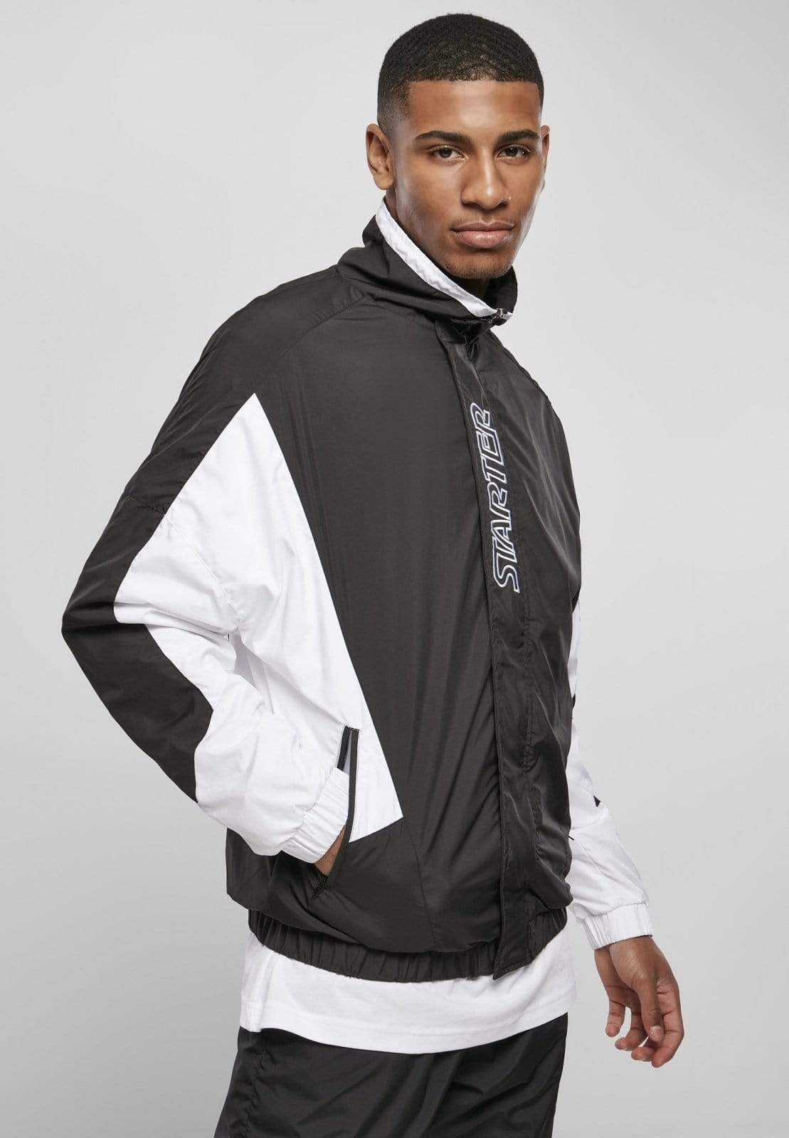 Callisto Men's Clothing Starter Track Jacket - Black/White