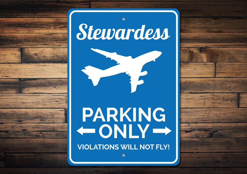Orchid Eurybia Home Decor Stewardess Parking Sign