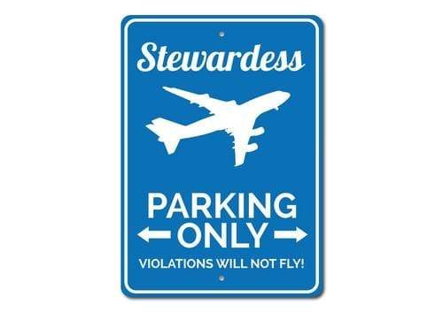 Orchid Eurybia Home Decor 12 x 18 inches Stewardess Parking Sign