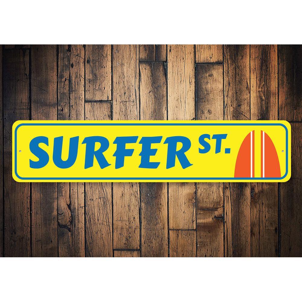 Orchid Eurybia Home Decor Surfer Street Sign