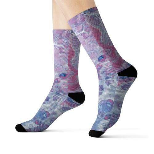 Yellow Pandora Socks L Tie Dye Fun Novelty Socks