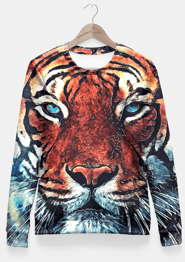 Scorpius Sweaters & Hoodies Tiger Fitted Waist Sweater Women
