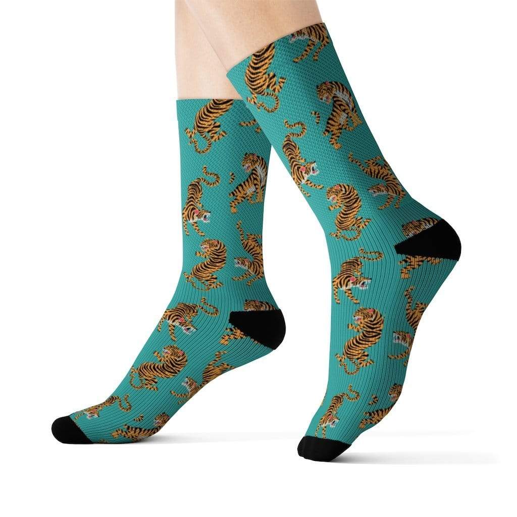 Yellow Pandora Socks Tiger Fun Novelty Socks