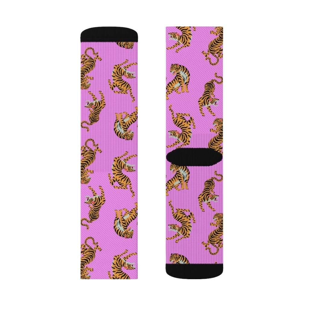 Yellow Pandora Socks Tiger Fun Novelty Socks Pink
