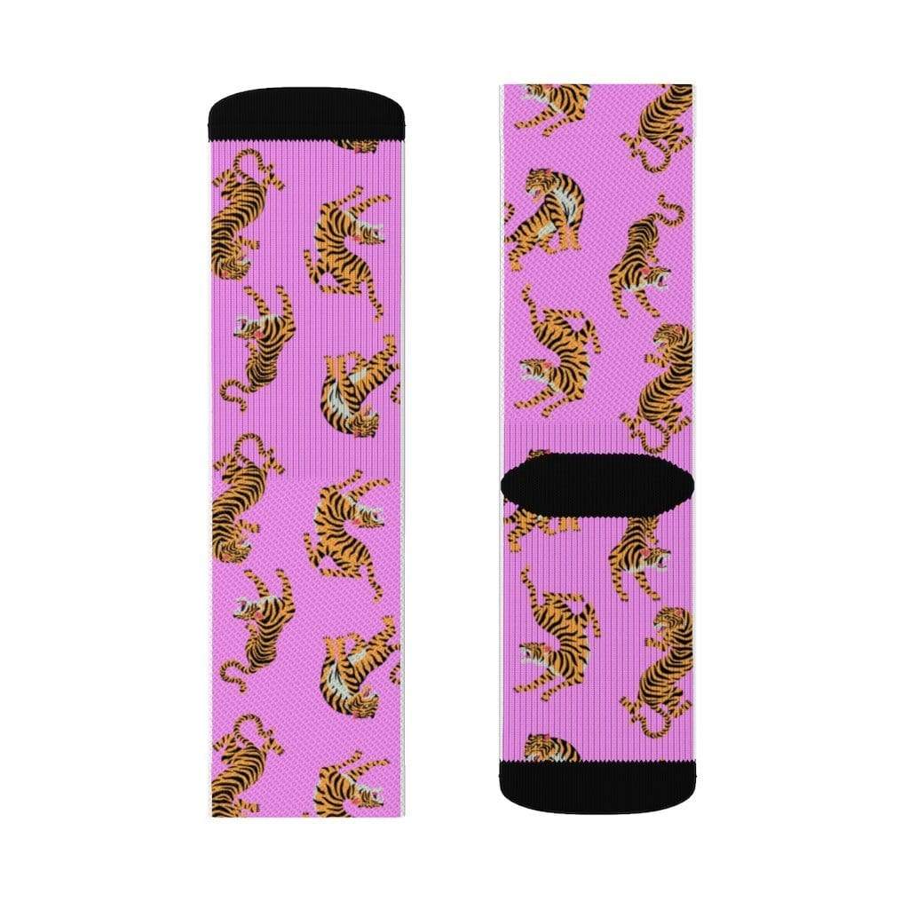 Yellow Pandora Socks Tiger Fun Novelty Socks Pink