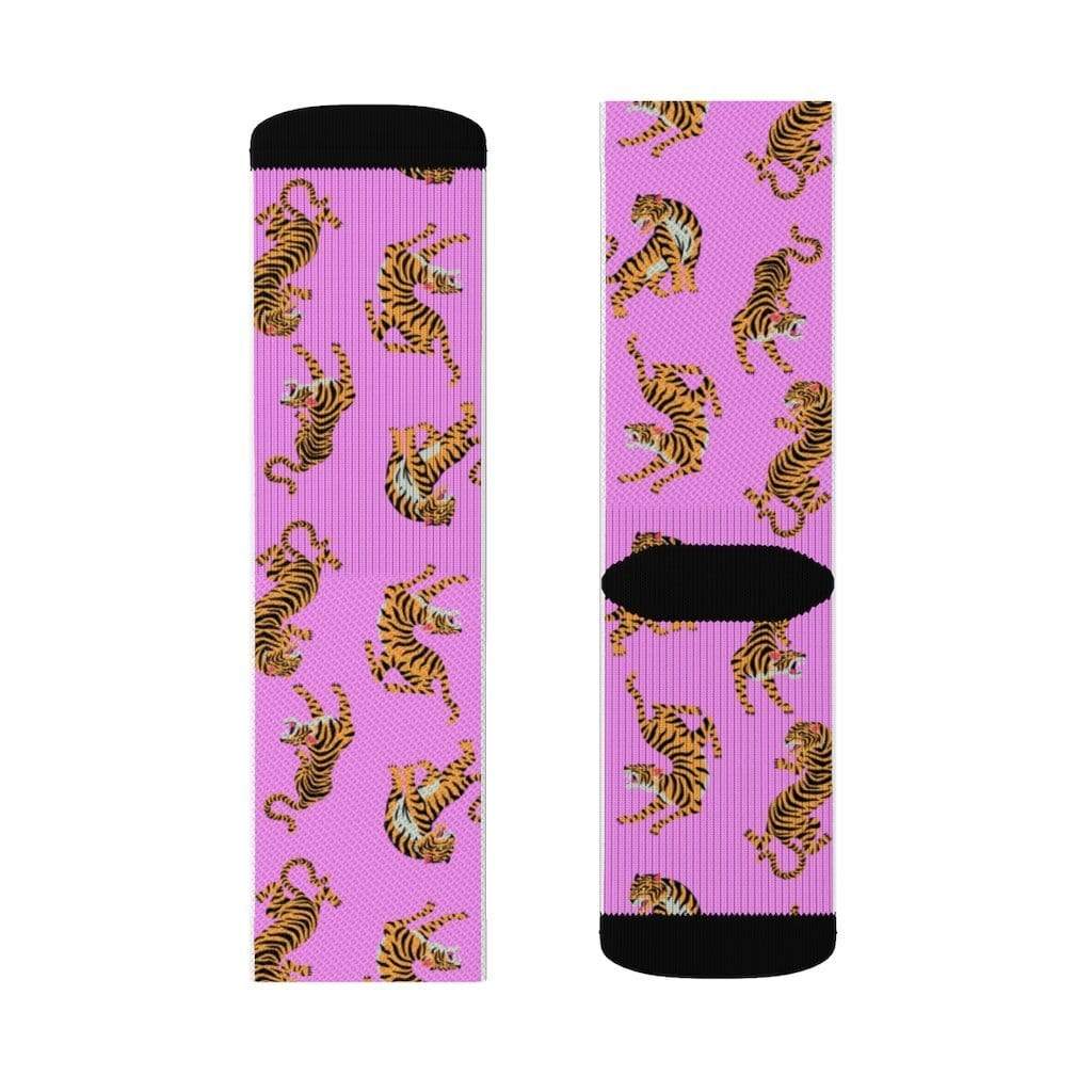Yellow Pandora Socks Tiger Fun Novelty Socks Pink